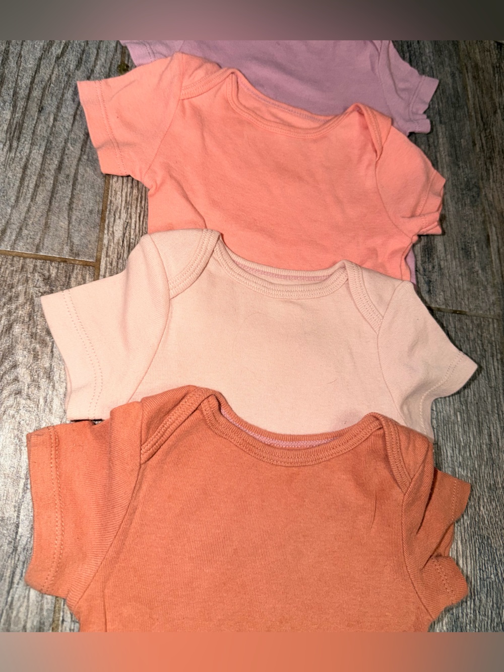 Bundle of Short-Sleeve Baby Onesies - cloud island 0-6M